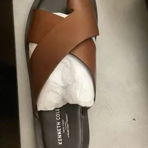 Kenneth Cole | Shoes | Mens Leather Crosses Strapped Sandals 
